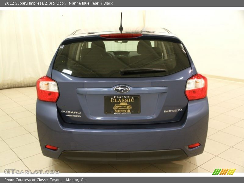 Marine Blue Pearl / Black 2012 Subaru Impreza 2.0i 5 Door
