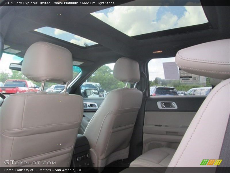 White Platinum / Medium Light Stone 2015 Ford Explorer Limited