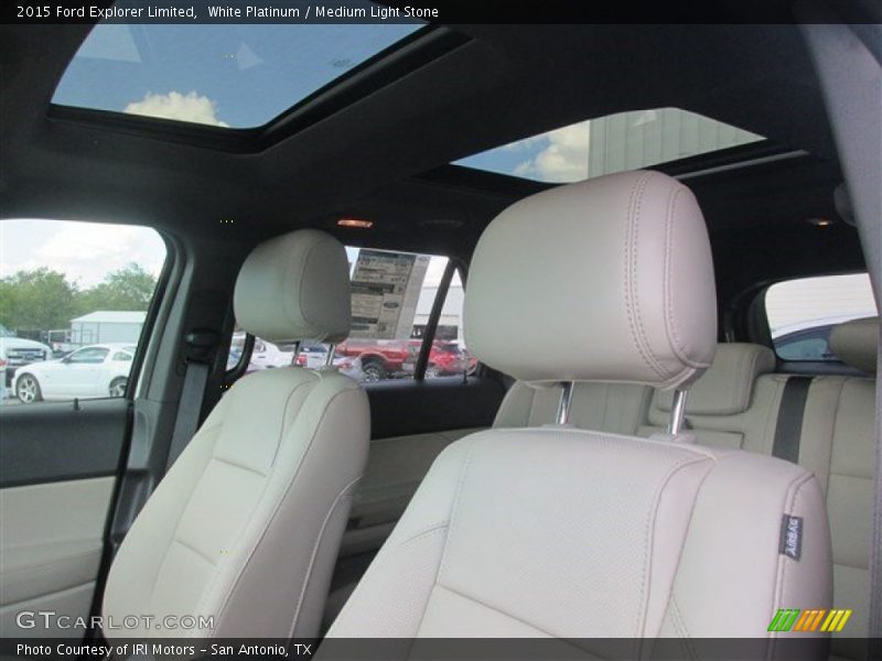 White Platinum / Medium Light Stone 2015 Ford Explorer Limited