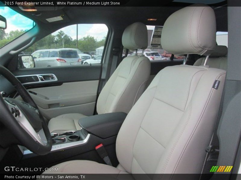 White Platinum / Medium Light Stone 2015 Ford Explorer Limited