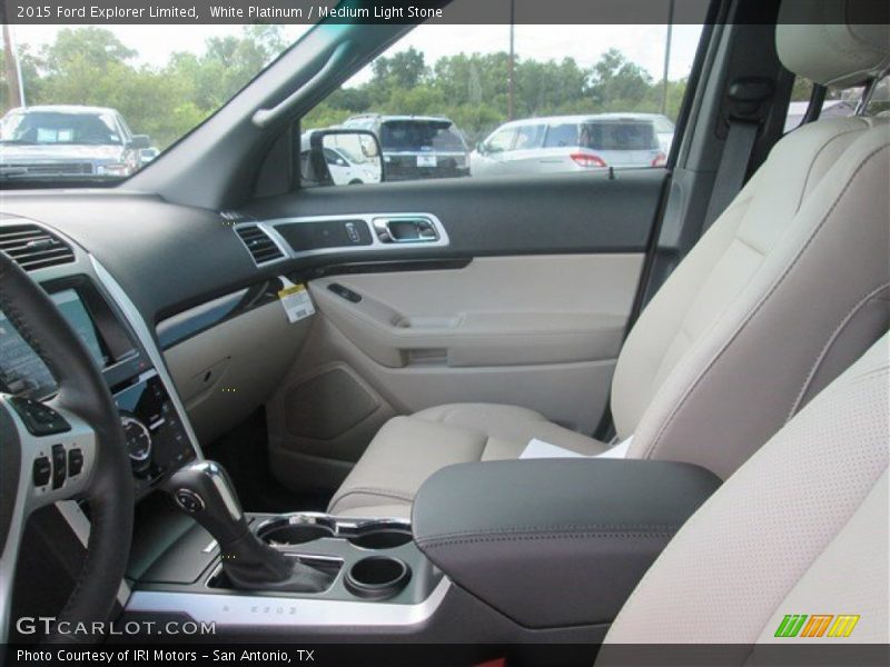 White Platinum / Medium Light Stone 2015 Ford Explorer Limited