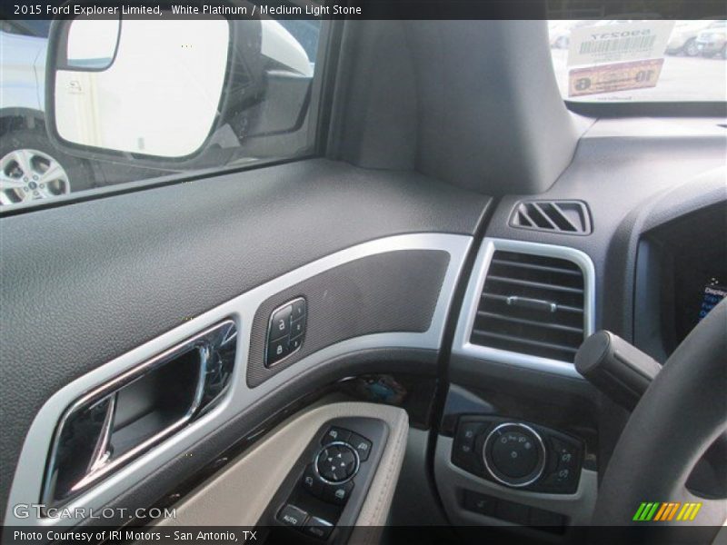 White Platinum / Medium Light Stone 2015 Ford Explorer Limited