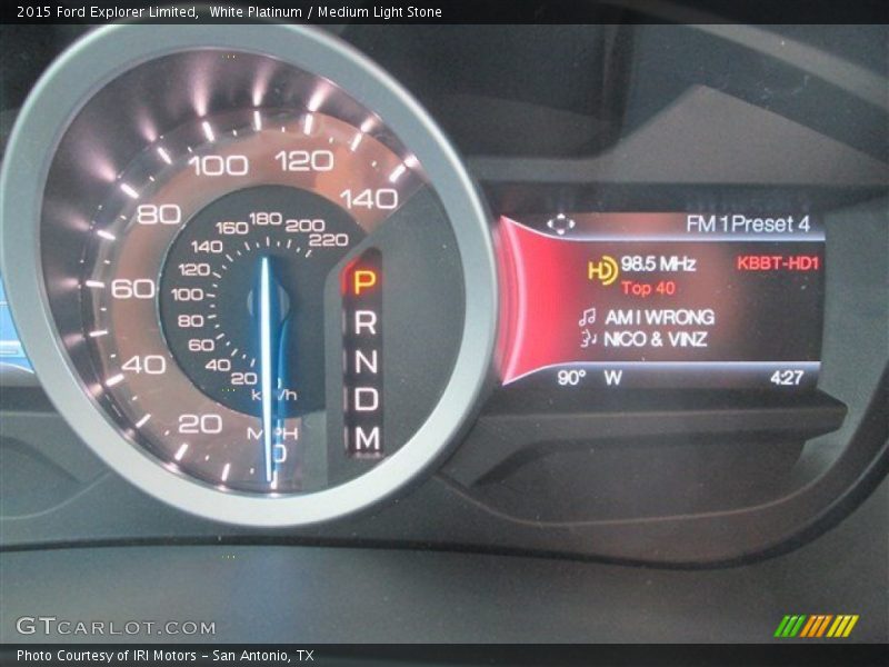 White Platinum / Medium Light Stone 2015 Ford Explorer Limited