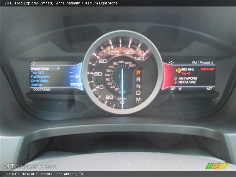 White Platinum / Medium Light Stone 2015 Ford Explorer Limited