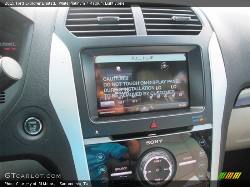 White Platinum / Medium Light Stone 2015 Ford Explorer Limited