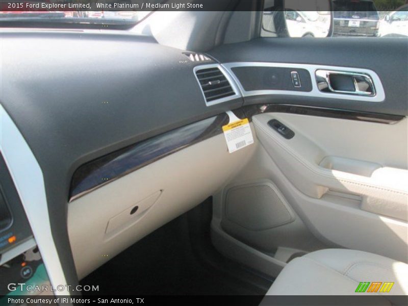 White Platinum / Medium Light Stone 2015 Ford Explorer Limited