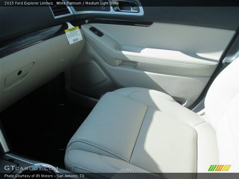 White Platinum / Medium Light Stone 2015 Ford Explorer Limited