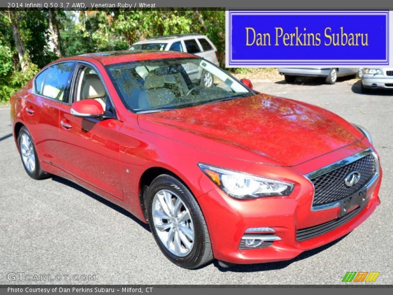 Venetian Ruby / Wheat 2014 Infiniti Q 50 3.7 AWD