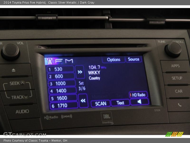 Classic Silver Metallic / Dark Gray 2014 Toyota Prius Five Hybrid