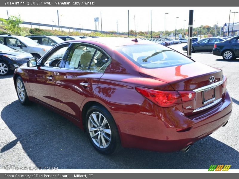 Venetian Ruby / Wheat 2014 Infiniti Q 50 3.7 AWD