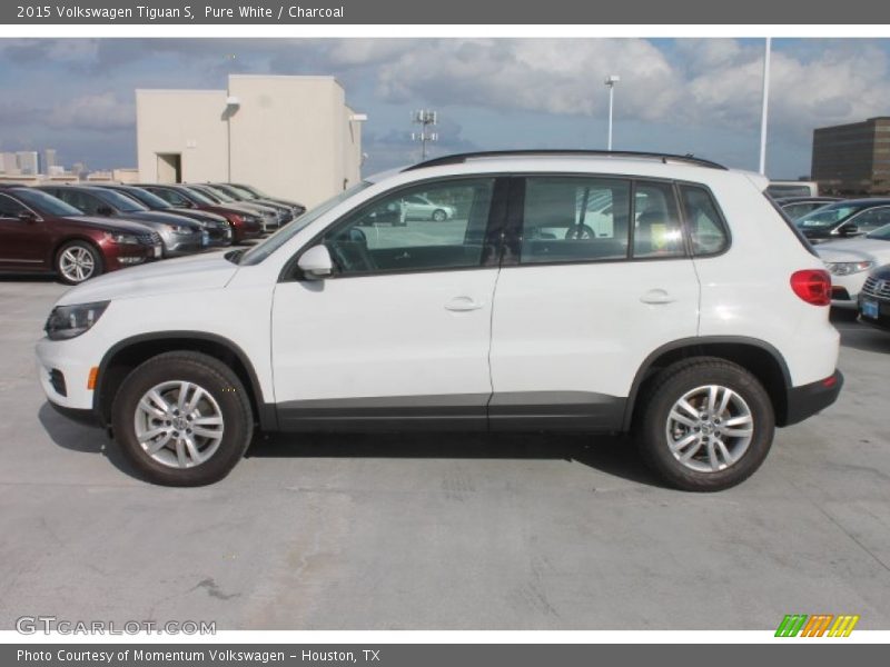 Pure White / Charcoal 2015 Volkswagen Tiguan S