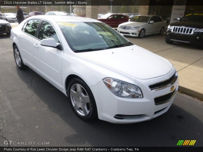 Summit White / Ebony 2010 Chevrolet Malibu LT Sedan