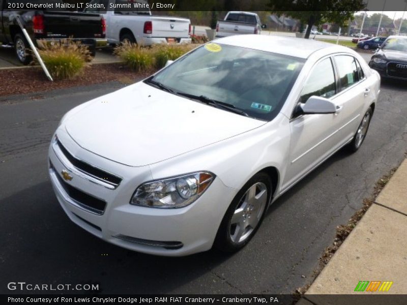 Summit White / Ebony 2010 Chevrolet Malibu LT Sedan