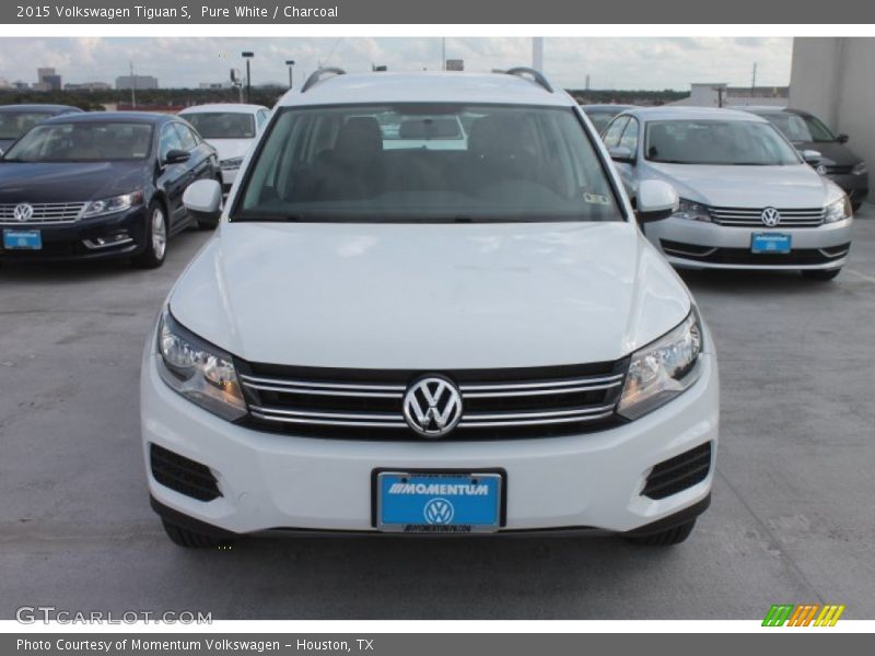 Pure White / Charcoal 2015 Volkswagen Tiguan S