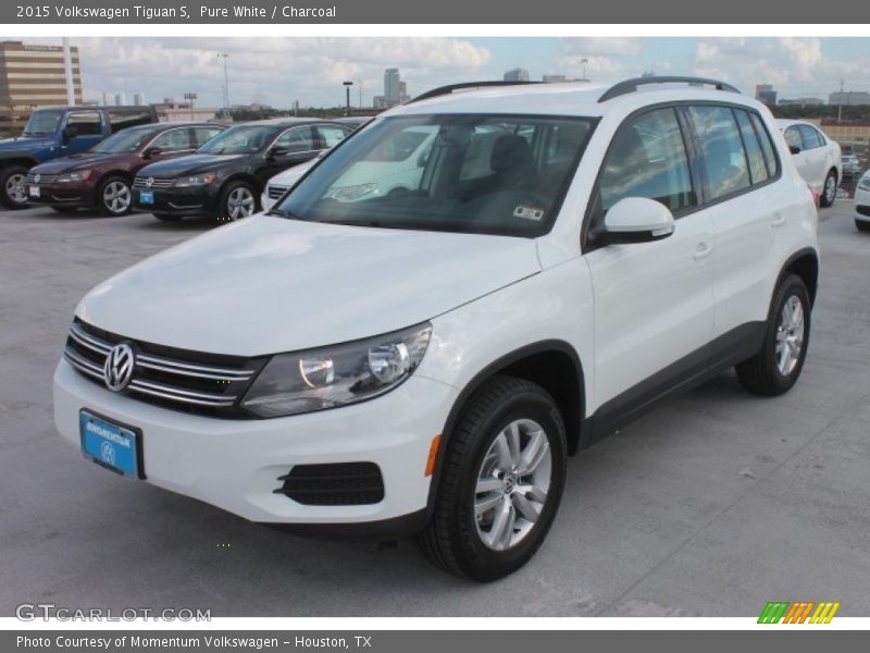 Pure White / Charcoal 2015 Volkswagen Tiguan S