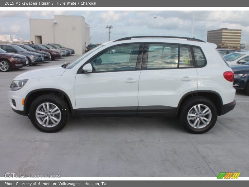Pure White / Charcoal 2015 Volkswagen Tiguan S