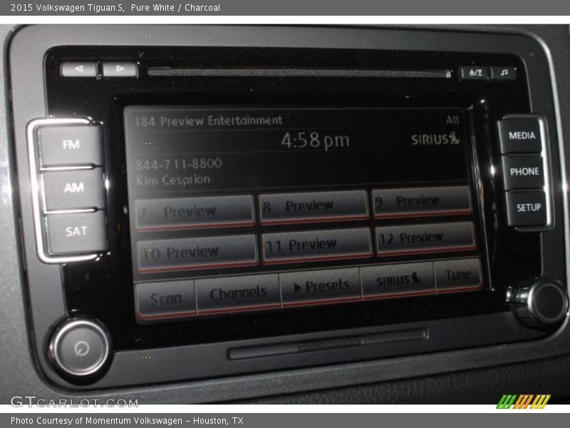 Pure White / Charcoal 2015 Volkswagen Tiguan S