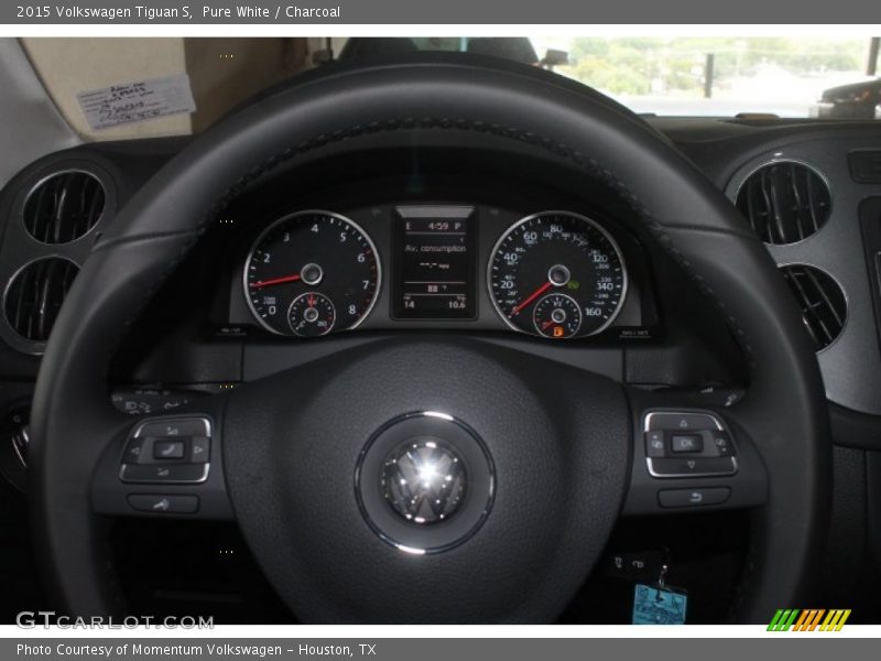 Pure White / Charcoal 2015 Volkswagen Tiguan S