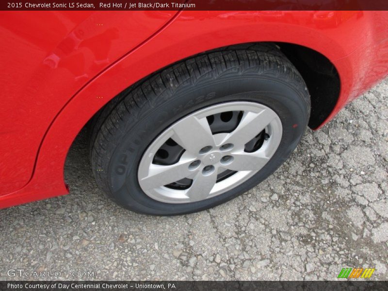 Red Hot / Jet Black/Dark Titanium 2015 Chevrolet Sonic LS Sedan