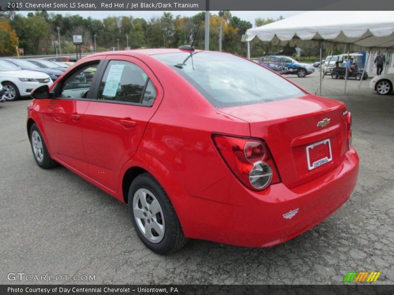 Red Hot / Jet Black/Dark Titanium 2015 Chevrolet Sonic LS Sedan