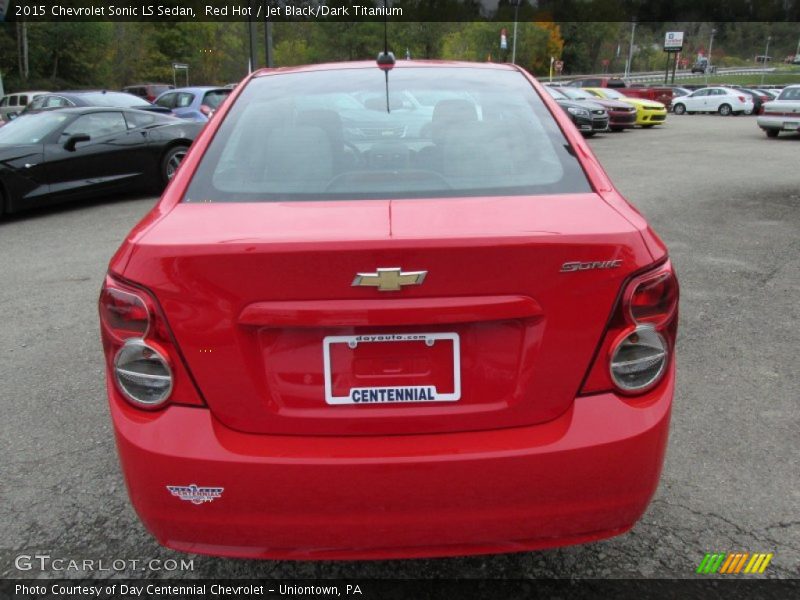 Red Hot / Jet Black/Dark Titanium 2015 Chevrolet Sonic LS Sedan