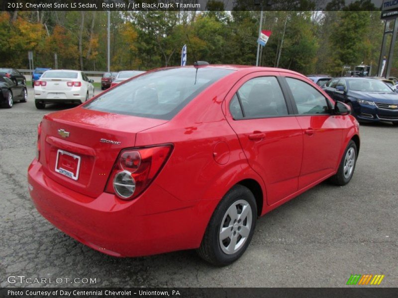 Red Hot / Jet Black/Dark Titanium 2015 Chevrolet Sonic LS Sedan