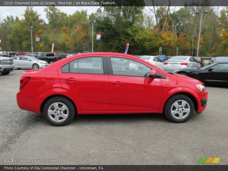Red Hot / Jet Black/Dark Titanium 2015 Chevrolet Sonic LS Sedan