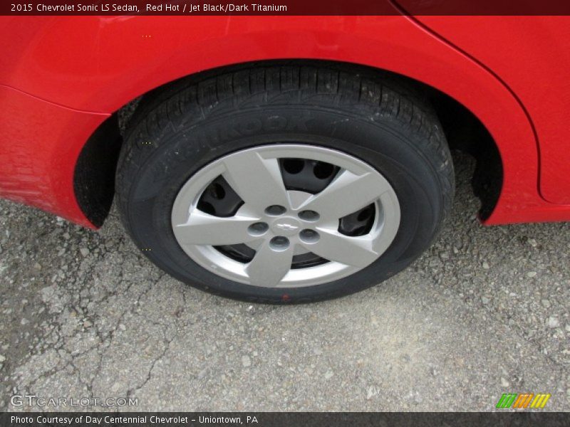 Red Hot / Jet Black/Dark Titanium 2015 Chevrolet Sonic LS Sedan