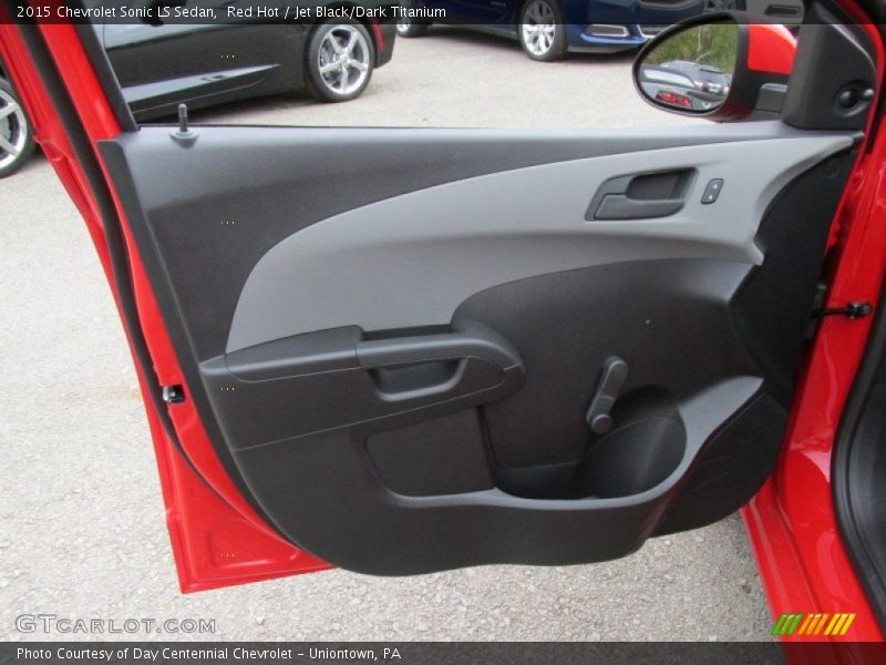 Red Hot / Jet Black/Dark Titanium 2015 Chevrolet Sonic LS Sedan