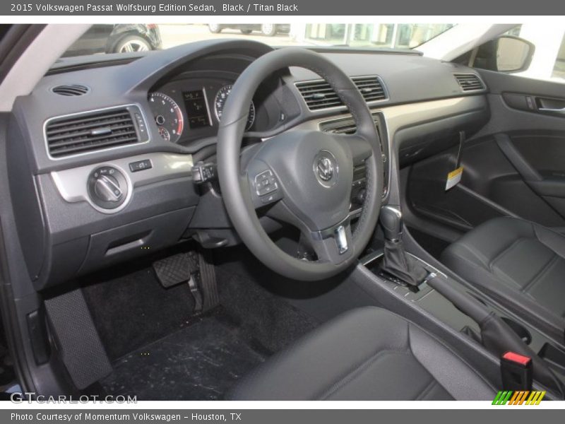 Titan Black Interior - 2015 Passat Wolfsburg Edition Sedan 