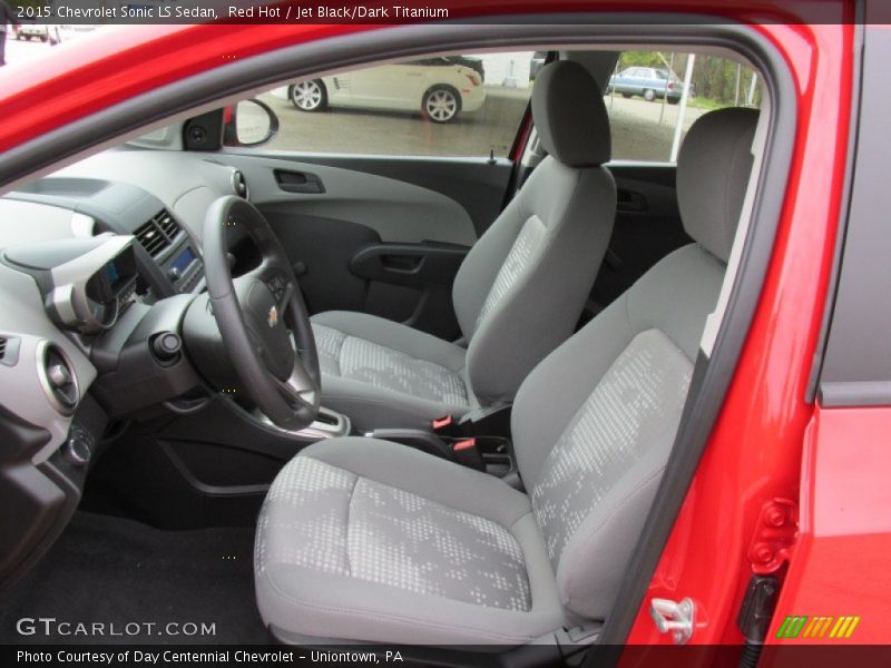 Red Hot / Jet Black/Dark Titanium 2015 Chevrolet Sonic LS Sedan