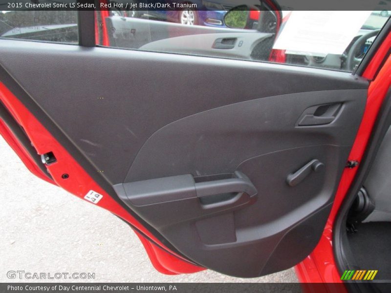 Red Hot / Jet Black/Dark Titanium 2015 Chevrolet Sonic LS Sedan