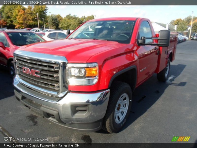 Fire Red / Jet Black/Dark Ash 2015 GMC Sierra 3500HD Work Truck Regular Cab Utility