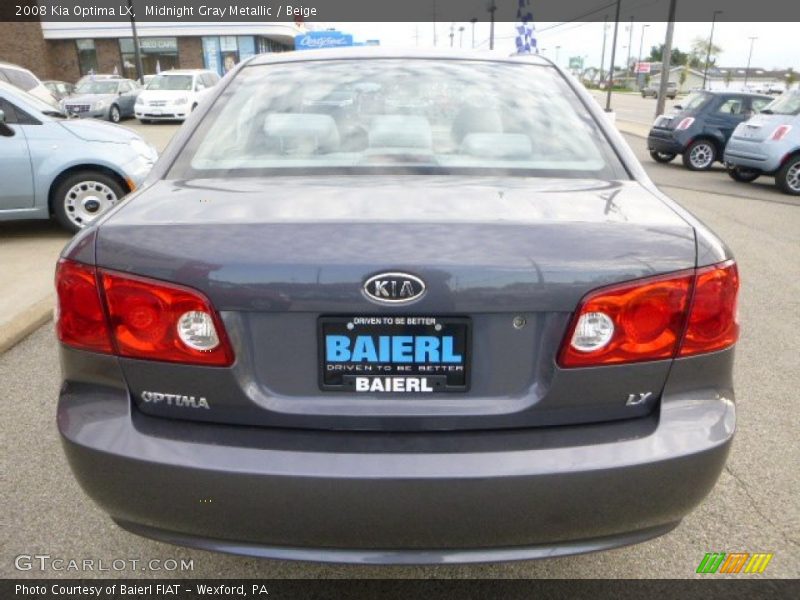 Midnight Gray Metallic / Beige 2008 Kia Optima LX