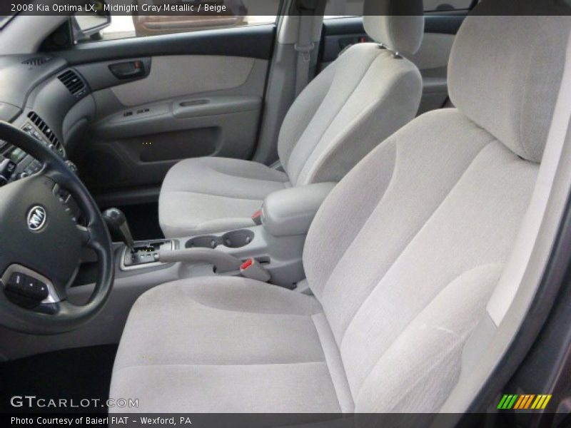 Midnight Gray Metallic / Beige 2008 Kia Optima LX