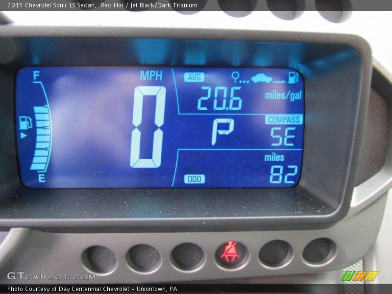 Red Hot / Jet Black/Dark Titanium 2015 Chevrolet Sonic LS Sedan