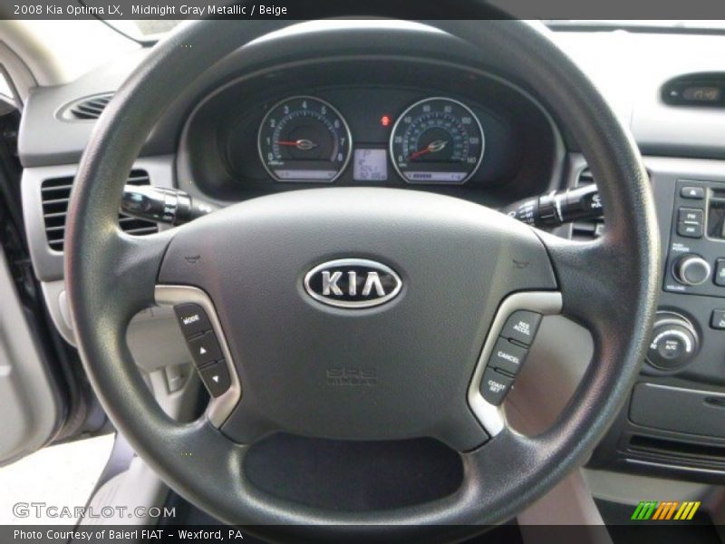 Midnight Gray Metallic / Beige 2008 Kia Optima LX