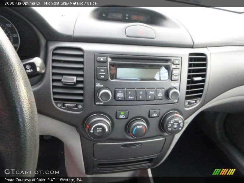 Controls of 2008 Optima LX