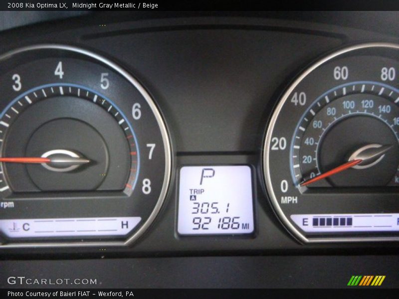 Midnight Gray Metallic / Beige 2008 Kia Optima LX