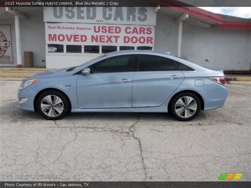 Blue Sky Metallic / Gray 2015 Hyundai Sonata Hybrid Limited