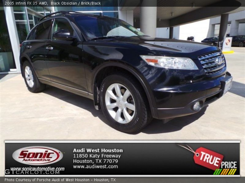 Black Obsidian / Brick/Black 2005 Infiniti FX 35 AWD