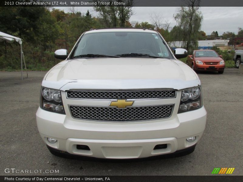 White Diamond Tricoat / Ebony 2013 Chevrolet Avalanche LTZ 4x4