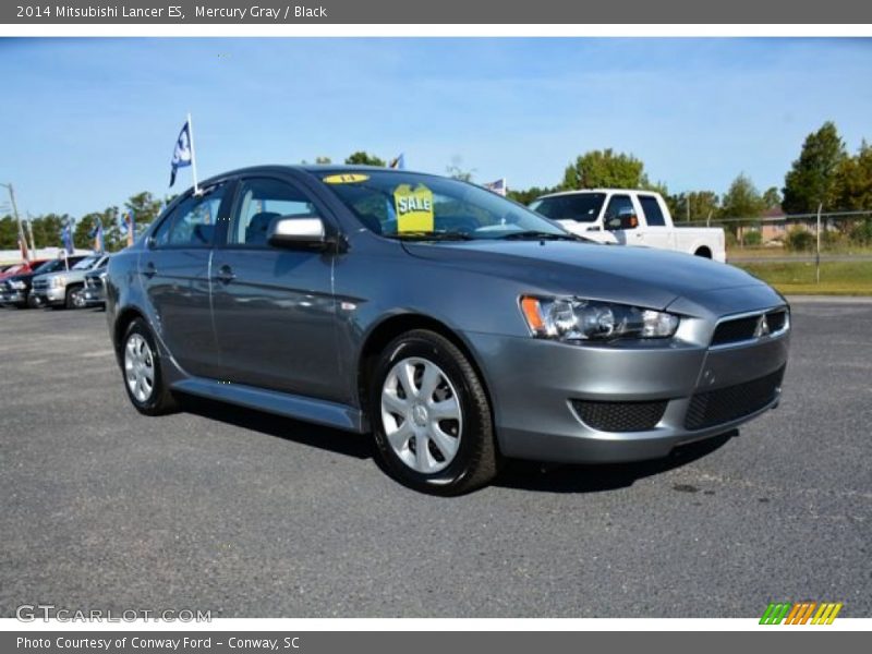 Mercury Gray / Black 2014 Mitsubishi Lancer ES