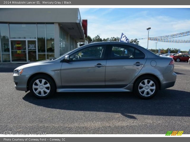 Mercury Gray / Black 2014 Mitsubishi Lancer ES