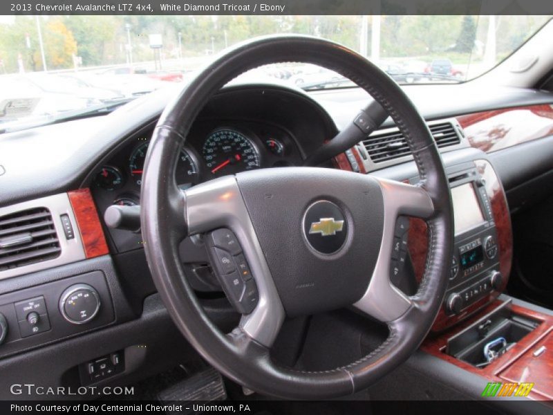 White Diamond Tricoat / Ebony 2013 Chevrolet Avalanche LTZ 4x4