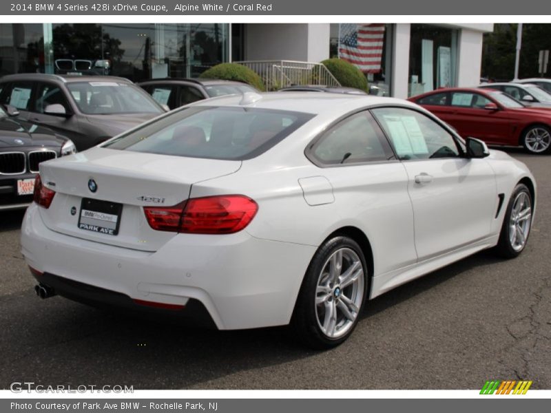 Alpine White / Coral Red 2014 BMW 4 Series 428i xDrive Coupe