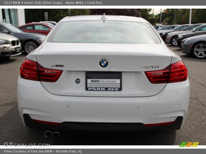 Alpine White / Coral Red 2014 BMW 4 Series 428i xDrive Coupe