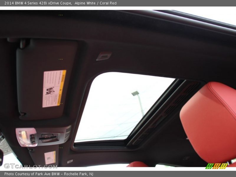 Alpine White / Coral Red 2014 BMW 4 Series 428i xDrive Coupe