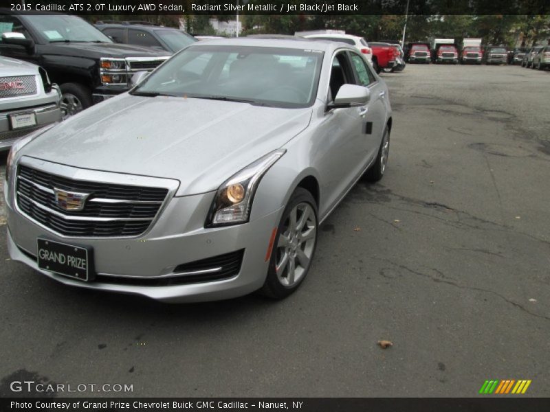 Radiant Silver Metallic / Jet Black/Jet Black 2015 Cadillac ATS 2.0T Luxury AWD Sedan