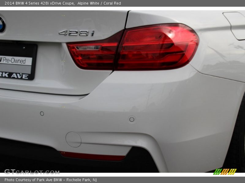 Alpine White / Coral Red 2014 BMW 4 Series 428i xDrive Coupe